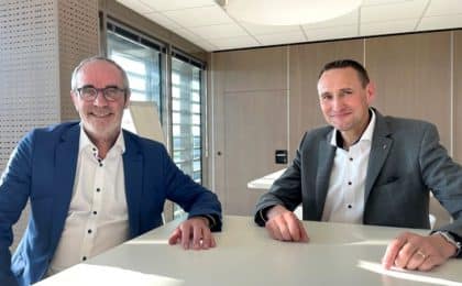 Jean-Yves Carillet et Olivier Auffray, respectivement Directeur générale et président du Crédit Agricole d’Ille-et-Vilaine Jean-Yves Carillet et Olivier Auffray, respectivement Directeur générale et président du Crédit Agricole d'Ille-et-Vilaine
