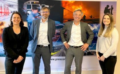 Anne-Cécile Guitton, Présidente de NCI Stéphane Romanowski, Directeur Commercial de Prescom Erik Le Roy, Dirigeant de Prescom Anne-Cécile Guitton, Présidente de NCI Stéphane Romanowski, Directeur Commercial de Prescom Erik Le Roy, Dirigeant de Prescom