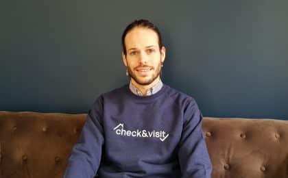Thibault Le Treut, cofondateur de Checks & Visit en 2018 à Rennes, désormais à  tête d'une équipe d'une quarantaine de salariés