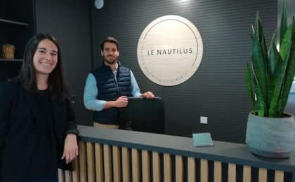 Clémentine Rouault et Juluan Le Calloch codirigent Le Nautilus, centre d'affaires et d'événements, à Lorient.