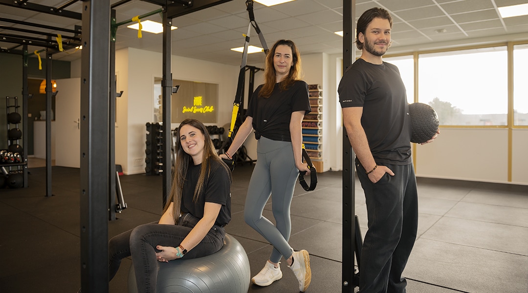 Shannen Brunel, Mélina Guicon et Kévin Conan animent le studio MK Coaching, à Vannes..