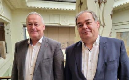 Jean-Pierre Rivery, président de la CCI du Morbihan, et François Clément, directeur général Jean-Pierre Rivery, président de la CCI du Morbihan, et François Clément, directeur général