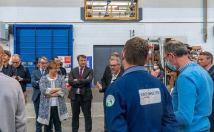 Inauguration des nouveaux locaux de Euro-Shetler, sur le site industriel de La Janais (35).