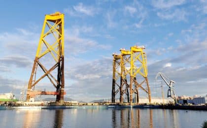 En rythme de croisière, deux barges seront mobilisées par Van Oord qui transporteront chacune quatre jackets.