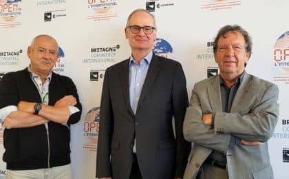 De g à d : Patrick Cadiou, directeur du développement et des partenariats, Didier Sturlan, Directeur général et Christian Queffelec, Président de BCI,