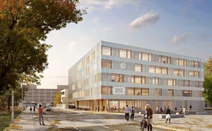 Ce nouveau bâtiment va favoriser le développement de l’établissement de formation de la CCI Ille-et-Vilaine, la Faculté des Métiers Ce nouveau bâtiment va favoriser le développement de l’établissement de formation de la CCI Ille-et-Vilaine, la Faculté des Métiers
