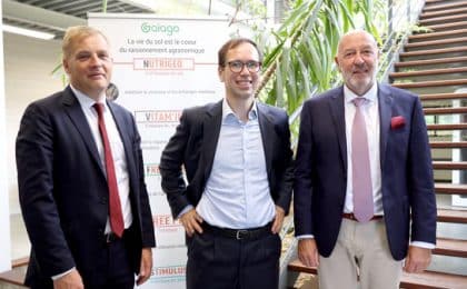 Pascal Pouyet, Directeur du Développement Caisse d'épargne, Michel Funfschilling, directeur général  de Gaïago,  Christophe Pinault, Président du directoire, Caisse d'Epargne Bretagne Pays de Loire.