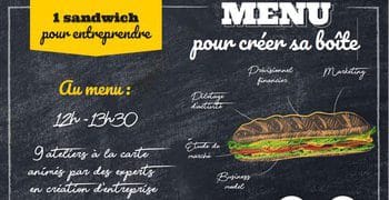 « Un sandwich pour entreprendre ». Du 28 septembre au vendredi 16 décembre à  Lannion, Guingamp ou Paimpol,