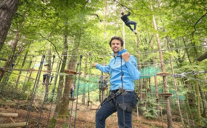 Benjamin Rolland est partie d'une feuille blanche pour créer Utopia Ecoparc Aventure, à Camors (56)