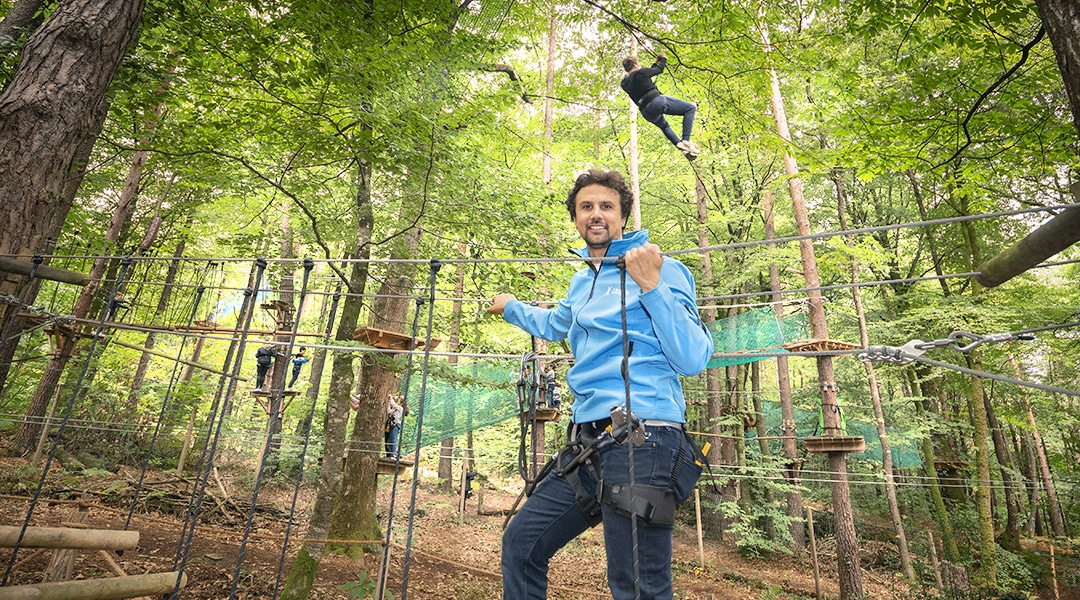 Benjamin Rolland est partie d'une feuille blanche pour créer Utopia Ecoparc Aventure, à Camors (56)