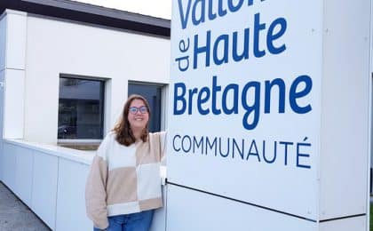 Jessica David, manager de commerce depuis un an au sein des Vallons de Haute Bretagne Communauté