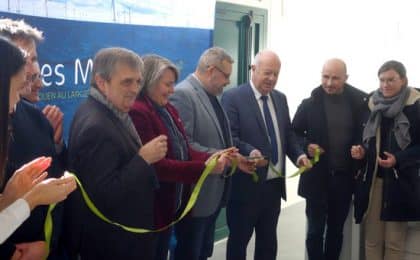 La base technique temporaire du parc éolien en mer de Saint-Brieuc a été inaugurée le vendredi 24 février 2023 par Daniel Cueff Vice-Président de la Région Bretagne et Stéphane Alain Riou, Directeur Éolien en mer Iberdrola France, sur le port de Saint-Malo. La base technique temporaire du parc éolien en mer de Saint-Brieuc a été inaugurée le vendredi 24 février 2023 par Daniel Cueff Vice-Président de la Région Bretagne et Stéphane Alain Riou, Directeur Éolien en mer Iberdrola France, sur le port de Saint-Malo.