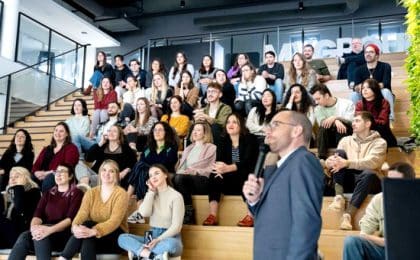 L’équipe de Tribu basée à Rennes est pilotée par Yoahann Delahaye (au 1er plan), président délégué L’équipe de Tribu basée à Rennes est pilotée par Yoahann Delahaye (au 1er plan), président délégué