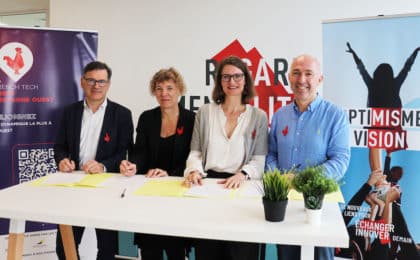 Photo officielle – signature Partenariat Crédit Mutuel Arkéa & French Tech BBO