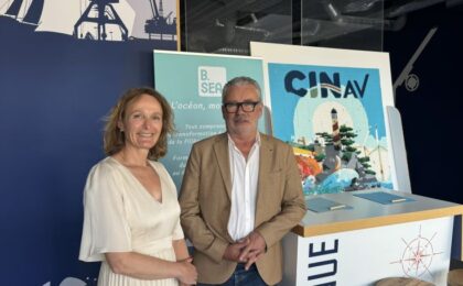 Lénaïc Segalen, Déléguée Générale de CINav et Pascal Olivard, président de l’UBO.